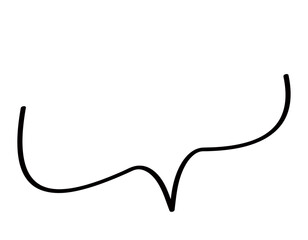 シンプルな手書きのゆるカワな吹き出し/ライン