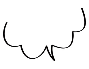 シンプルな手書きのゆるカワな吹き出し/ライン