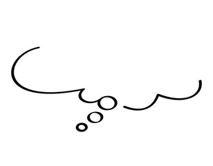 シンプルな手書きのゆるカワな吹き出し/ライン