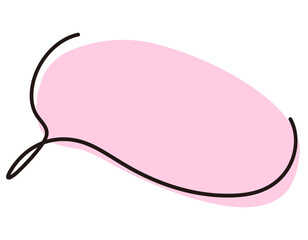 ゆるカワな手書きの吹き出し/ピンク