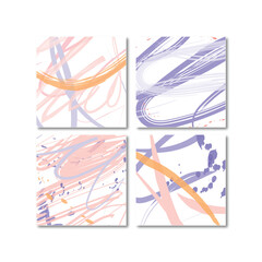 Abstract trendy geometric colorful backgrounds. Multi colored charcoal pencil curly lines and seamless pattern. Scribble brush strokes ornament. Hand drawn marker scribbles. . Abstract colorful vector