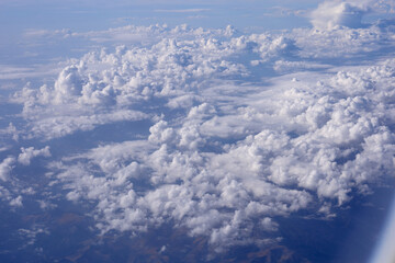Clouds, view from the plane window