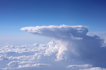 Clouds, view from the plane window