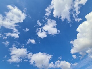 Naklejka na ściany i meble clear blue sky and clouds