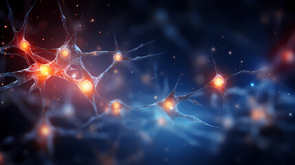 Neural connection, bright lights, synapses