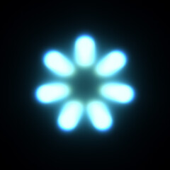 Abstract blurry diffused lights on a black background