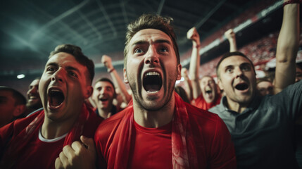 A group of passionate fans roar in excitement as the football season kicks off with a thrilling game 