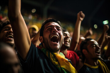 A group of passionate fans roar in excitement as the football season kicks off with a thrilling game 