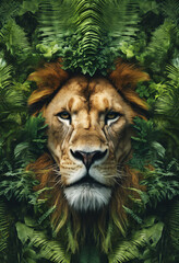 portrait of a lion