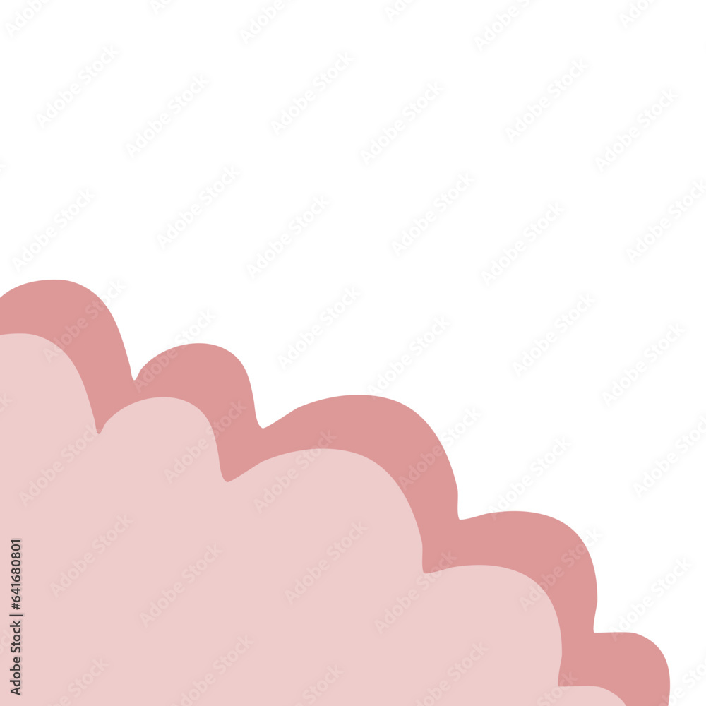 Sticker cloud cute corner shape