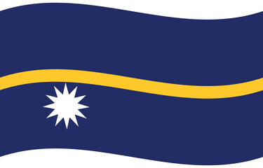 Nauru flag wave. Nauru flag. Flag of Nauru