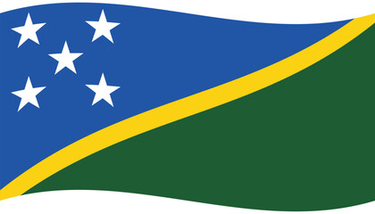 Solomon Islands flag wave. Solomon Islands flag. Flag of Solomon Islands flag