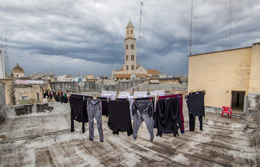 Bari, Italy - entering the old buildings and climbing until their roofs can give you an amazing...