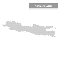 Dotted map of Java Island Indonesia