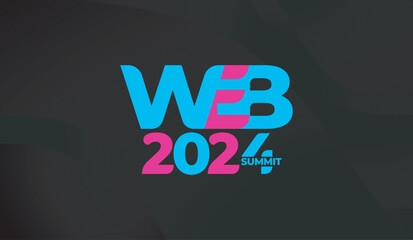 logo graphic design of annual event summit and title made for Technology and Web - annual convention for web 2024
