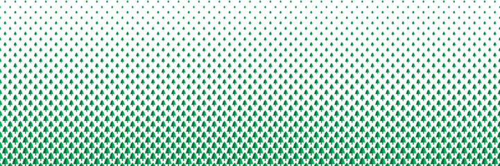 Blended green christmas tree on white for pattern and background, halftone effect.