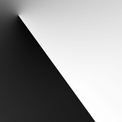 Black white silver gray abstract background design. Geometric shape. Lines, stripes.  Gradient. Light, glow, metallic. Web banner. Wide. 