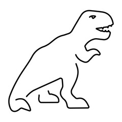 t rex icon isolated on white background, vector illustration.