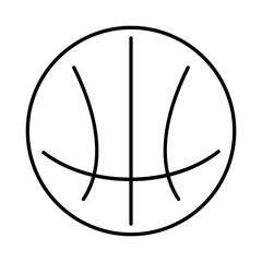 basketball icon isolated on white background, vector illustration.