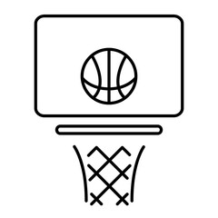 basketball icon isolated on white background, vector illustration.