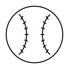 baseball icon isolated on white background, vector illustration.