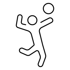 volleyball icon isolated on white background, vector illustration.