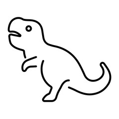dino icon isolated on white background, Vector illustration.