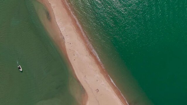 Aerial Ascend Over The Coastal Track Of Abel Tasman National Park, New Zealand.