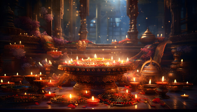 Diwali Festival lighting background