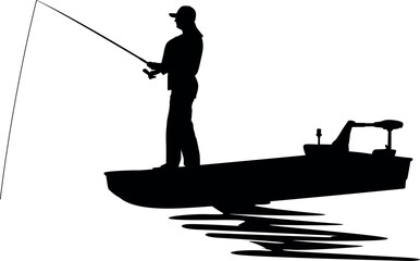 Fishing Boat Fisherman Cutfile, cricut ,silhouette, SVG, EPS, JPEG, PNG, Vector, Digital File, Zip Folder