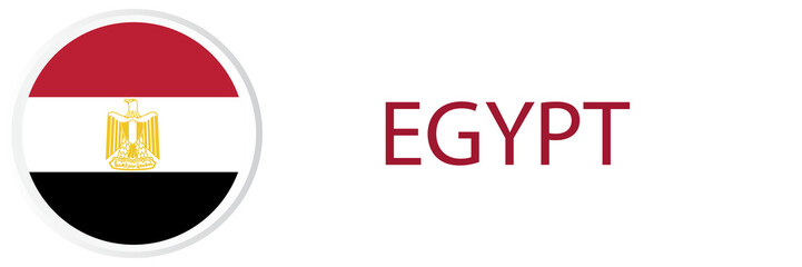 Egypt flag in web button, button icons.