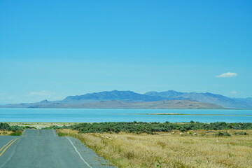 antelope island state park and the great salt lake in Utah