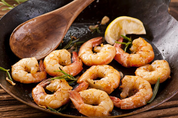 Succulent Shrimp Grilled to Perfection with Lemon and Rosemary: A Tantalizing Culinary Creation Capturing the Essence of Gourmet Cooking