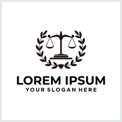 law attorney advocate vector icon logo design template