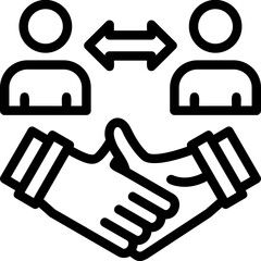 Handshake between employer and candidate Icon