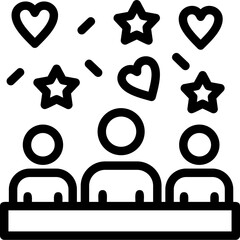 Group of diverse people representing inclusivity Icon