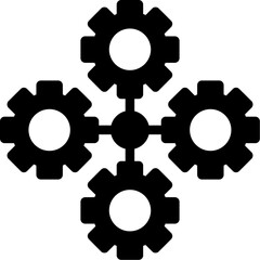 Gears symbolizing collaboration Icon