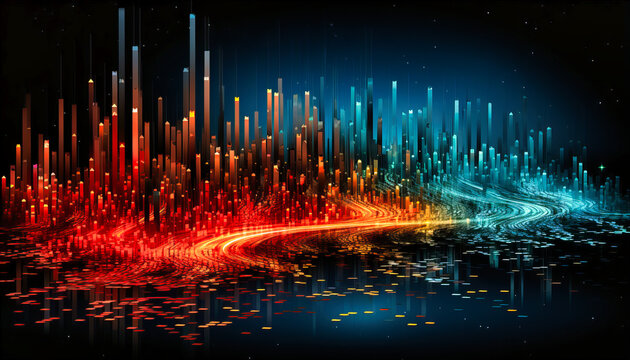 An analyst keenly decodes patterns from a vivid scatter plot, seeking insightful business correlations