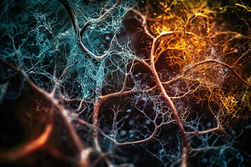 Neural structure macro shooting background