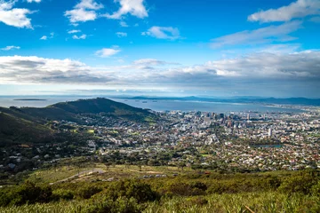 Foto op Canvas View of Cape Town from Kloof Corner hike at sunset in Cape Town, western Cape, South Africa © pierrick
