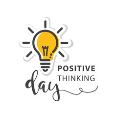 Illustration of a light bulb. Thinking Day on September, 13.