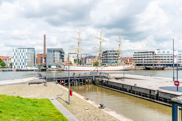 view of the neva river bremerhaven 