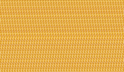 A pattern formed by the golden bicycle chain on white background