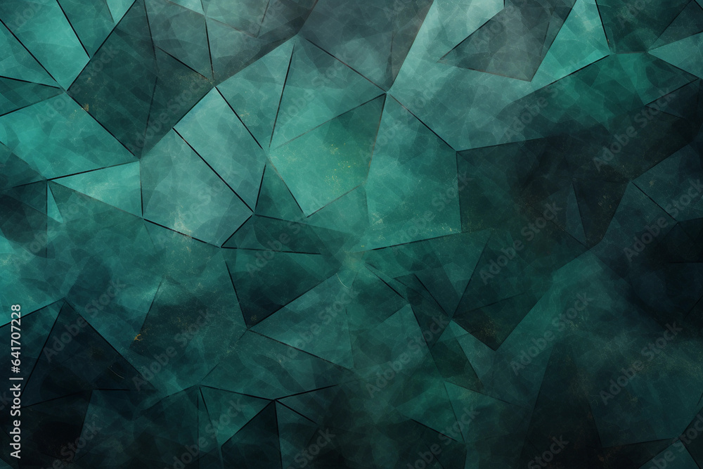 Poster abstract emerald background with trianglesabstract emerald background with triangles