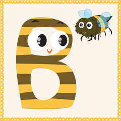 A fun and colorful alphabet for kids. Letter B