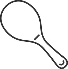 しゃもじの線画のイラスト