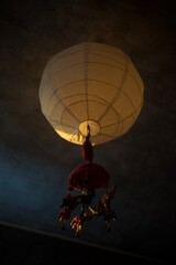 white paper lamp with Indian decoration