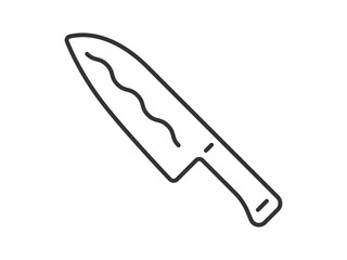 包丁の線画のイラスト
