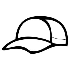 hat outline vector illustration
