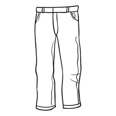 trousers line vector illustration